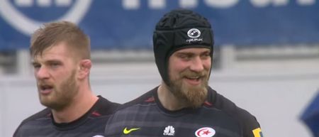 Video: Everyone loves a forward kicking a drop goal but sadly this one didn’t count