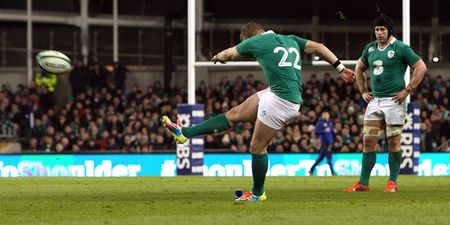 Pic: Ian Madigan suggests a higher power was on his side against France