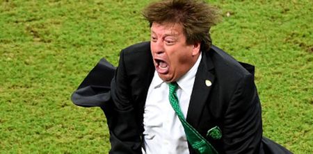 Pic: Mexico coach Miguel Herrera is very pleased with his new wax statue