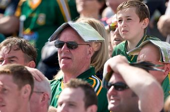 Pic: One Meath fan sheltered from the sun in the most GAA way possible