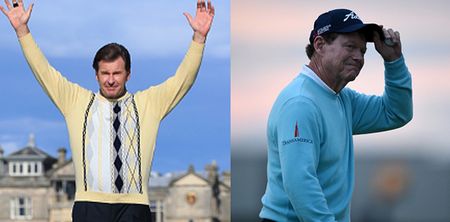 Golf legends Tom Watson and Nick Faldo bid farewell to the Open