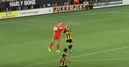 WATCH: Scunthorpe goalkeeper claims no intent on elbow that looks incredibly intentional