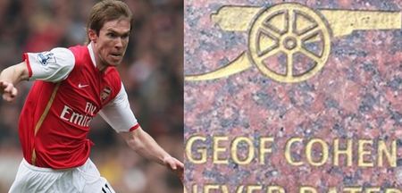 PIC: Arsenal fan’s Emirates memorial takes priceless dig at Alexander Hleb
