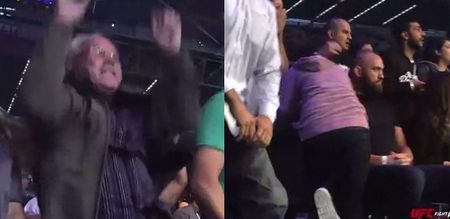 Contrasting emotions between Holly Holm’s and Ronda Rousey’s families during that knock-out