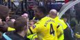 VIDEO: Micah Richards is ballsy enough to face angry Villa fans in heated exchange during FA Cup draw