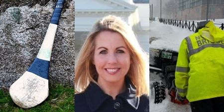 PIC: Trust an Irish reporter to find a genius use for a hurl in America’s big freeze