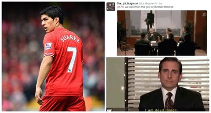Liverpool fans on Twitter despair when they realise it’s five years since Luis Suarez joined