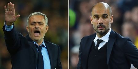 One of Pep Guardiola’s first games at Manchester City could pit him against Jose Mourinho