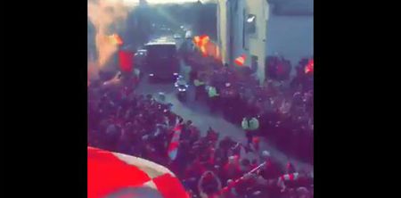 WATCH: Incredible scenes as Liverpool team bus arrives at Anfield for Dortmund clash