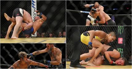 UFC 200 in slow motion: All the double legs, almost armbars and broken noses from Saturday night
