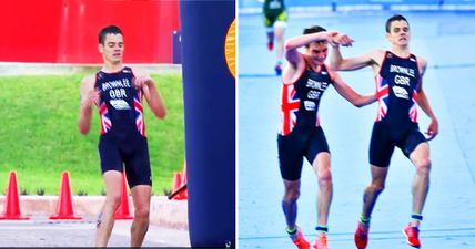 Beautiful moment as Alistair Brownlee saves brother near finish line and helps him complete race
