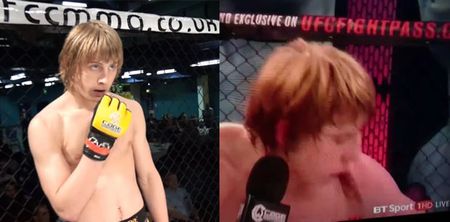 WATCH: Paddy Pimblett pukes in the cage following very controversial decision