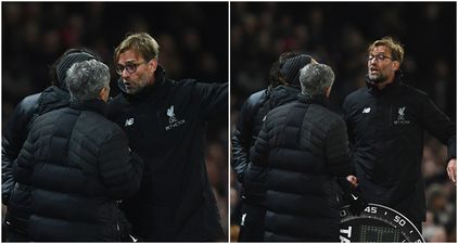 Jose Mourinho reveals what was said during his touchline dispute with Jurgen Klopp