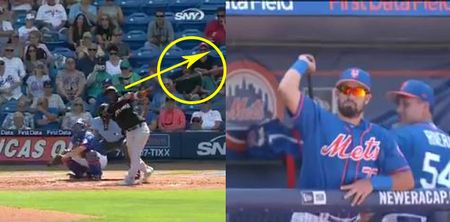 WATCH: Young prospect deals with dangerous flying bat in the coolest way possible