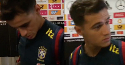 Philippe Coutinho really didn’t appreciate Liverpool fan showing him the Mo Salah chant