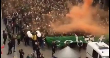 Celtic fans take over the streets of Leipzig before Europa League tie