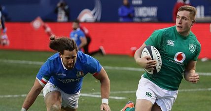 Jordan Larmour comes agonisignly close to breaking all-time record against Italy