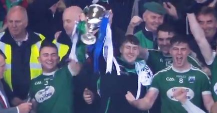 What a beautiful moment at trophy presentation on beautiful Sunday for Gaoth Dobhair