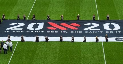 Great scenes at Croke Park as 20×20 banner is proudly flown during All-Ireland semi-final