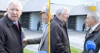 Brian Gleeson doesn’t give up and draws a good one out of Alex Ferguson