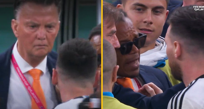 Lionel Messi appears to instigate touch-line row with Louis Van Gaal after shoot-out