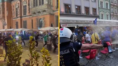 Tear gas used in vicious brawl between Chelsea and Betis fans before final