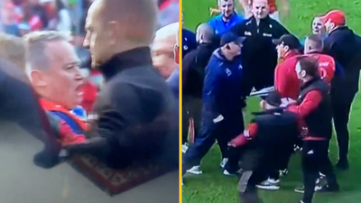 Limerick & Cork backroom teams involved in pitch scuffle at half-time