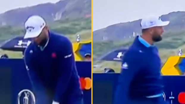 Jon Rahm was furious with a fan at The Open at Portrush on Thursday
