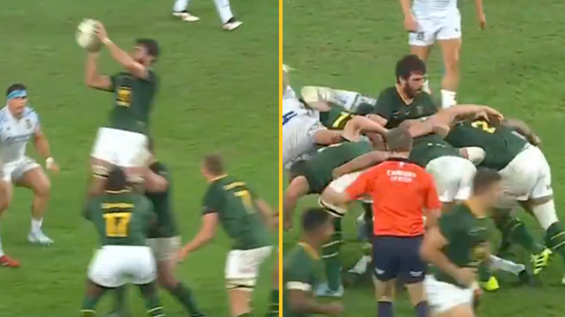 South Africa tried a bizarre line-out maul in field against Italy