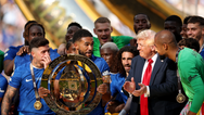 Donald Trump bizarrely crashes Chelsea’s Club World Cup trophy lift 