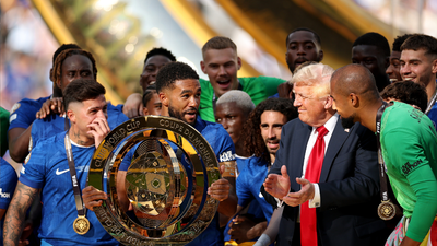 Donald Trump bizarrely crashes Chelsea’s Club World Cup trophy lift 